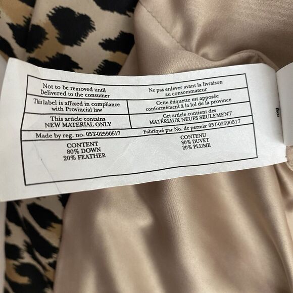 NWT Kate Spade Run Wild Leopard Puffer Ruffle Collar Jacket Women's Size 16 - Picture 12 of 16